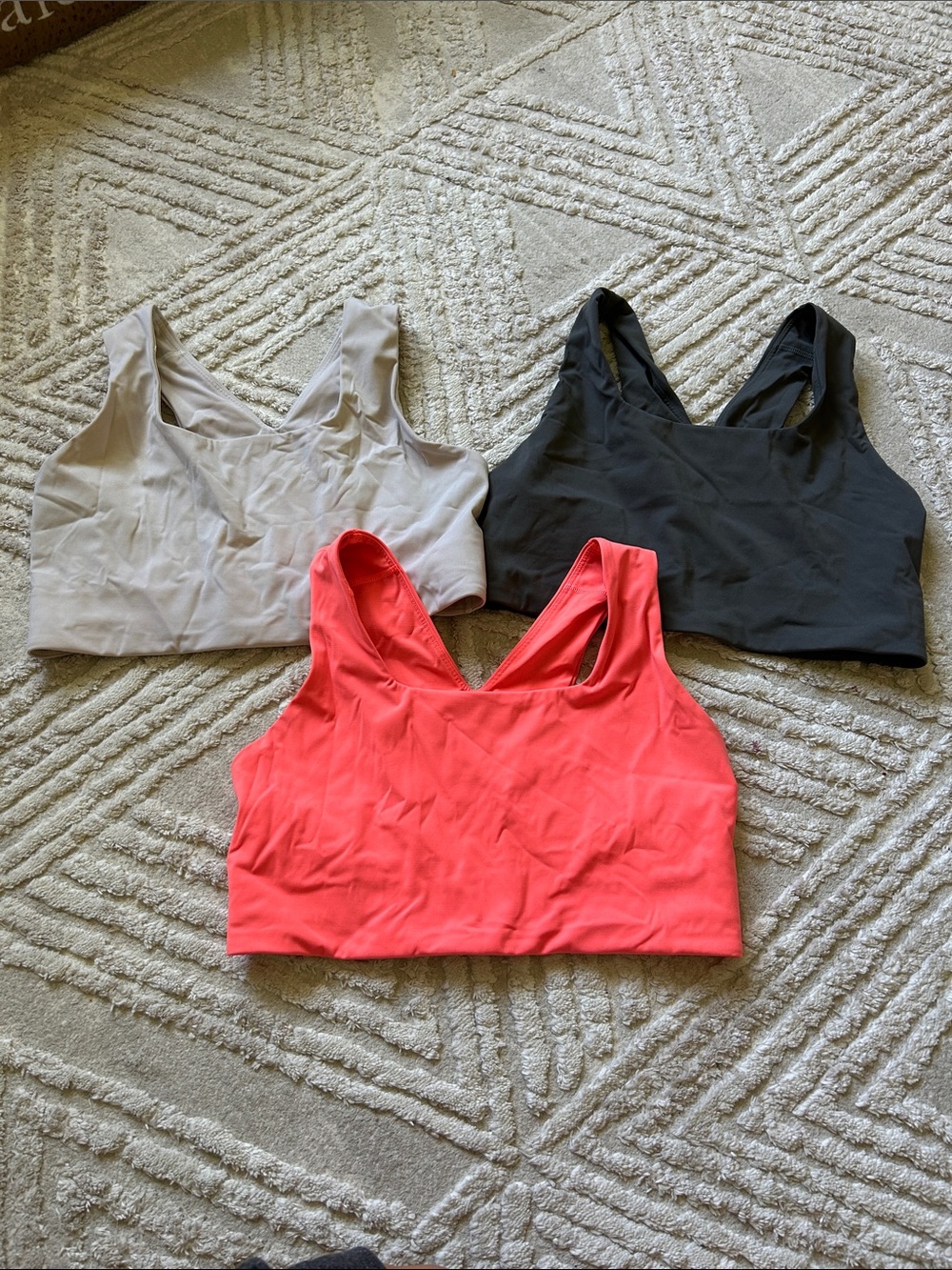 Free people movement Women’s Active sports bras bundle - Coral, Black, Taupe